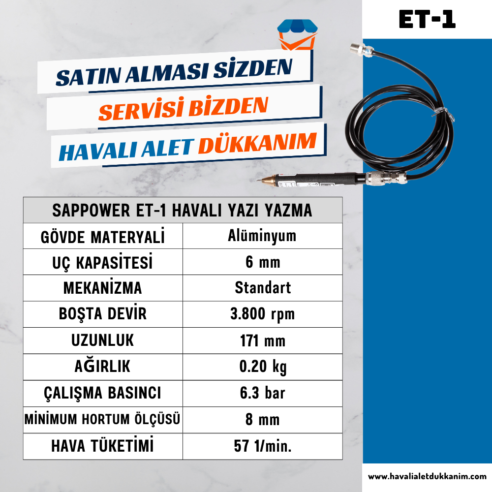 SAPPOWER ET-1 Havalı Yazı Yazma