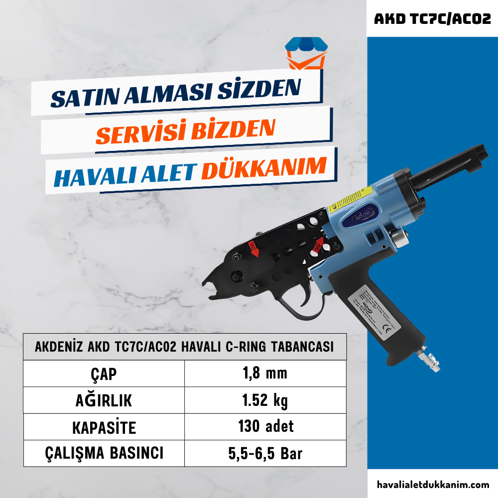 AKDENİZ AKD TC7C/AC02 Havalı C-Ring Tabancası