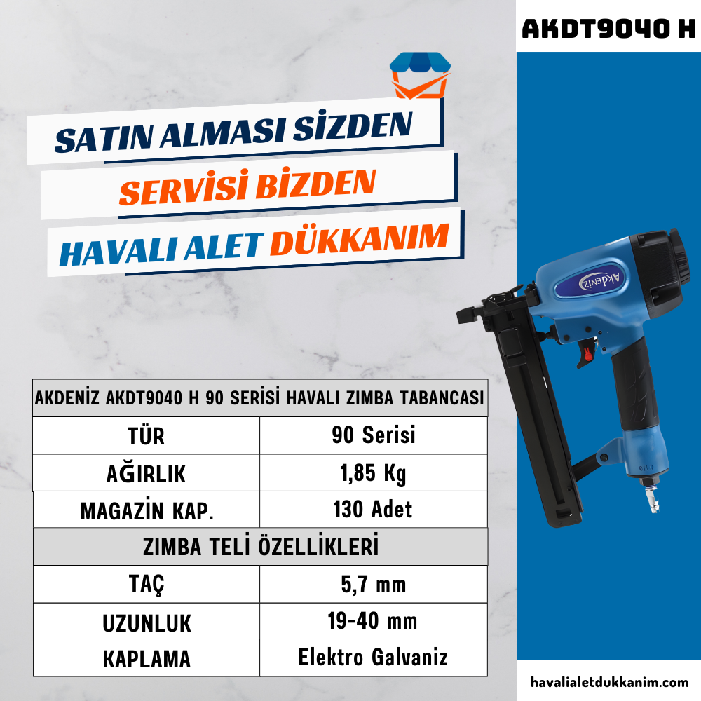 AKDENİZ AKDT9040 H 90 Serisi Havalı Zımba Tabancası