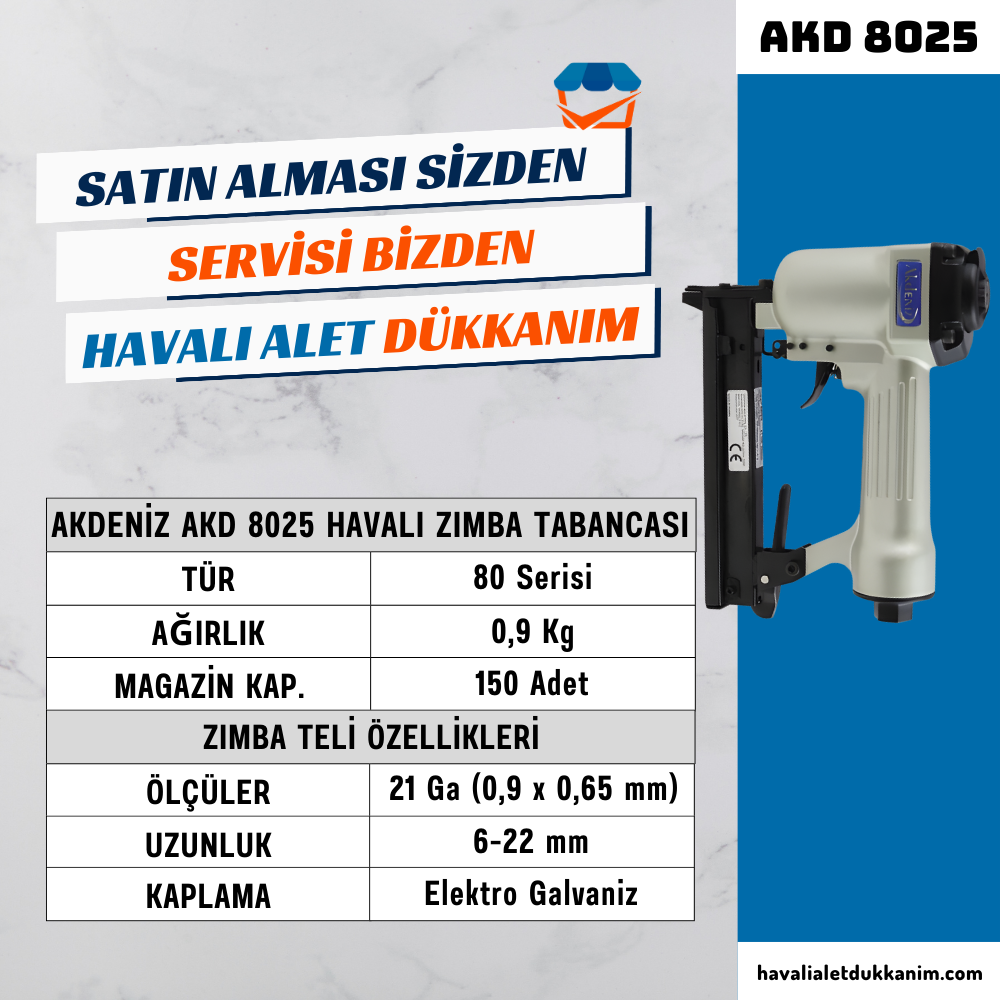 AKDENİZ AKD 8025 Havalı Zımba Tabancası