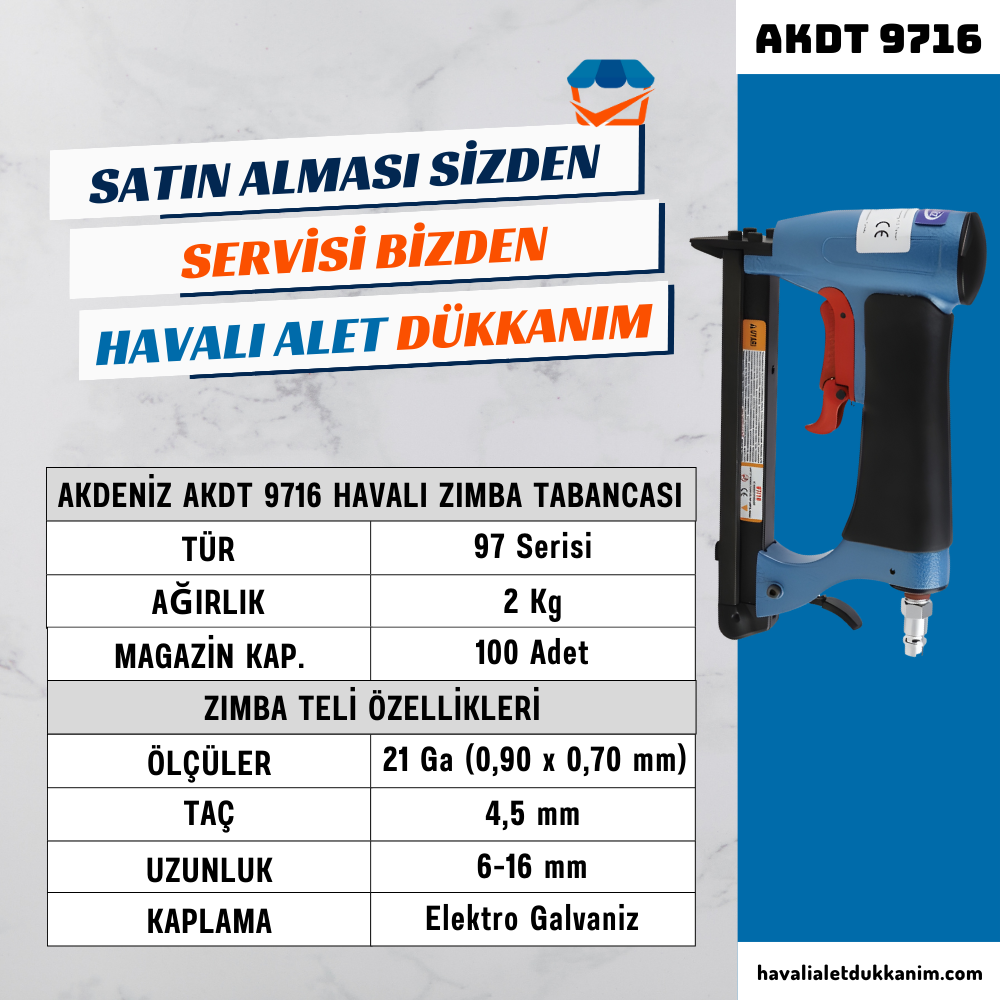 AKDENİZ AKDT 9716 Havalı Zımba Tabancası