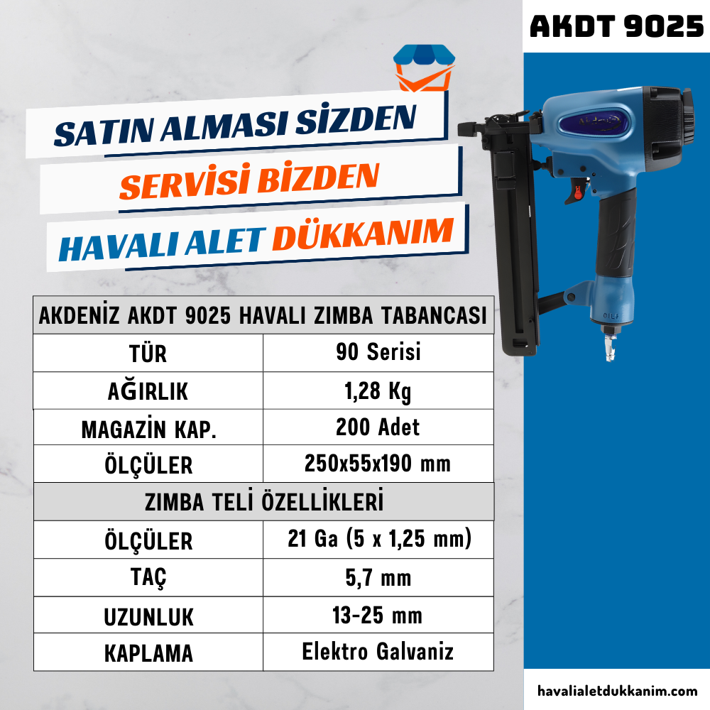 AKDENİZ AKDT 9025 Havalı Zımba Tabancası