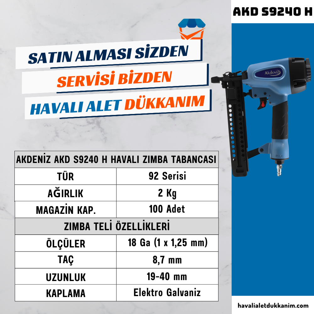 AKDENİZ AKD S9240 H Havalı Zımba Tabancası