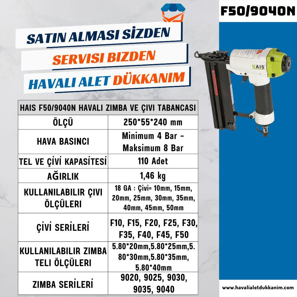 HAIS F50/9040N Havalı Zımba ve Çivi Tabancası