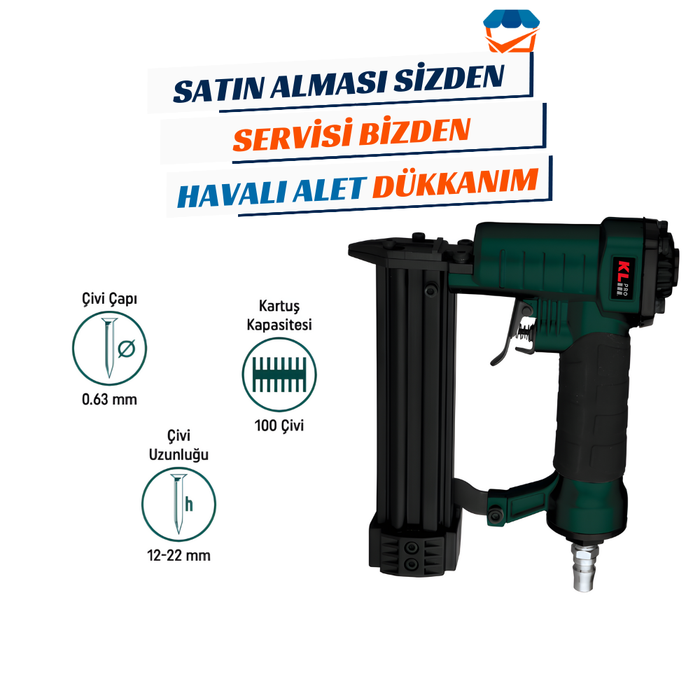 KL PRO KLCT622P Havalı Çivi Çakma Tabancası
