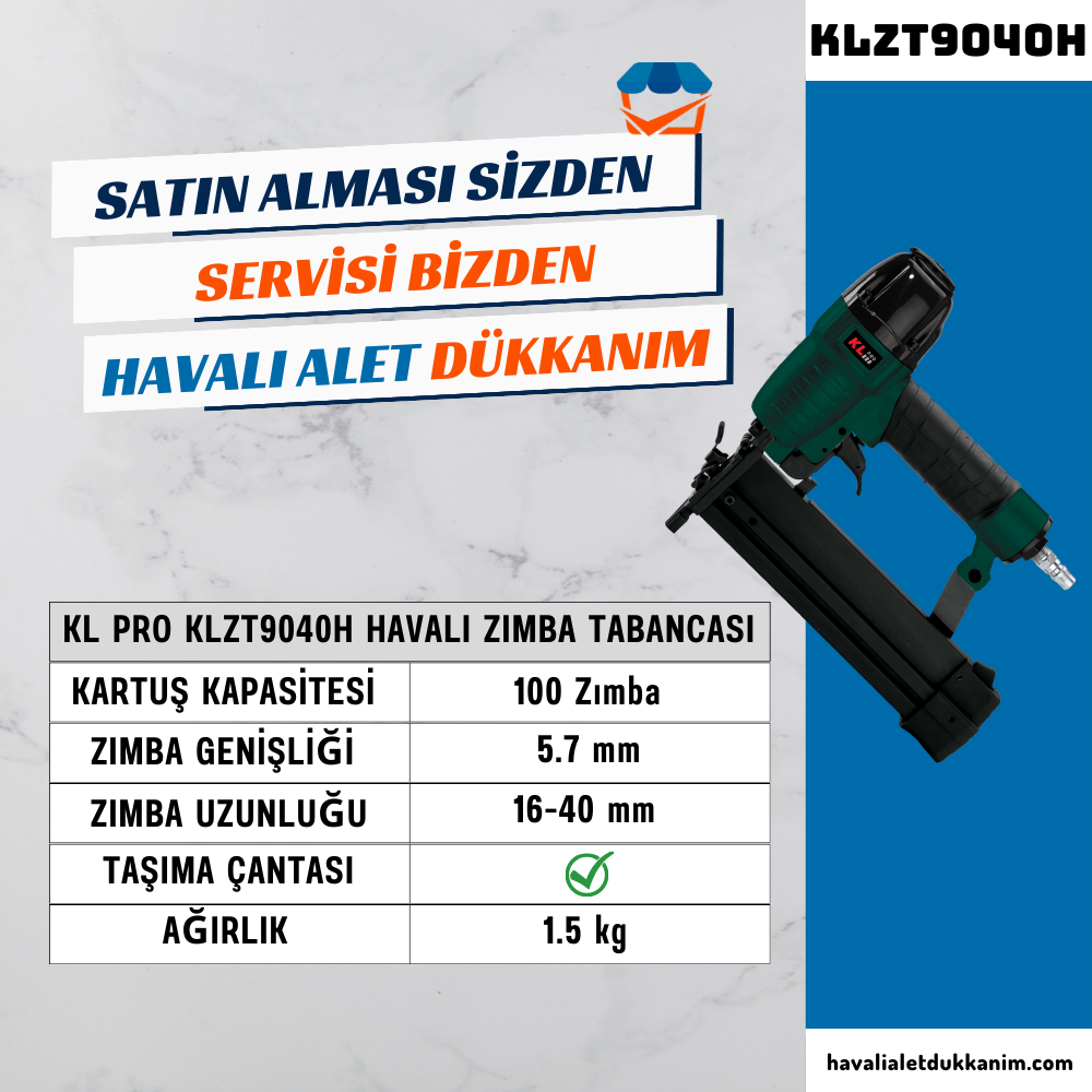 KL PRO KLZT9040H Havalı Zımba Tabancası