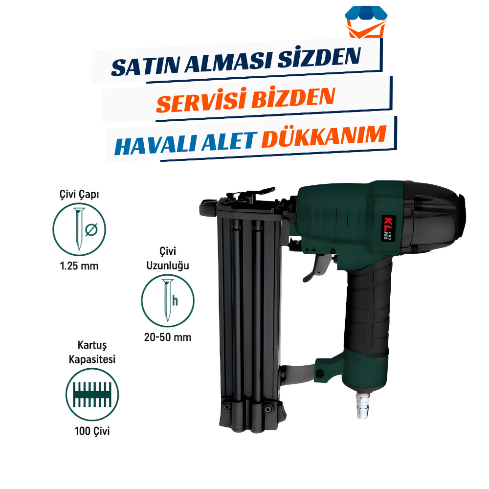 KL PRO KLCT50F Havalı Çivi Çakma Tabancası