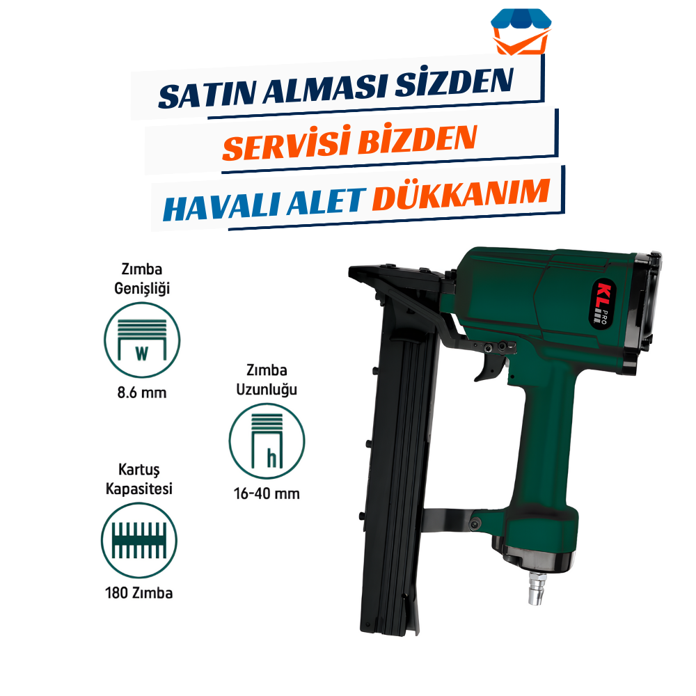 KL PRO KLZT9240H Havalı Zımba Tabancası