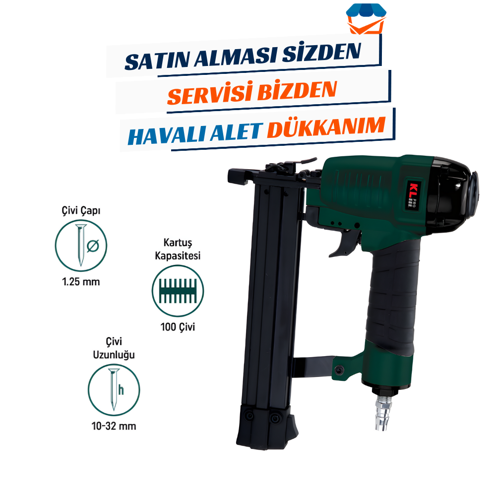 KL PRO KLCT32F Havalı Çivi Çakma Tabancası