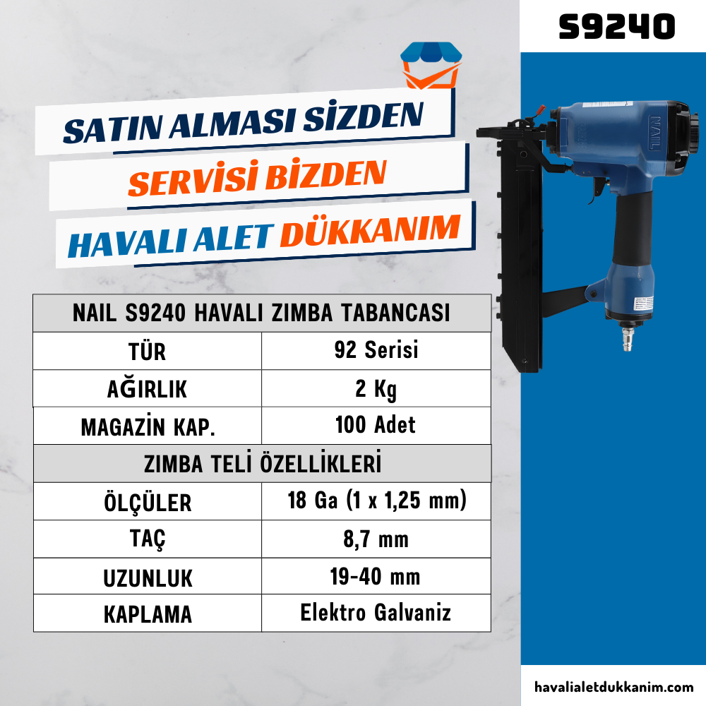NAIL S9240 Havalı Zımba Tabancası