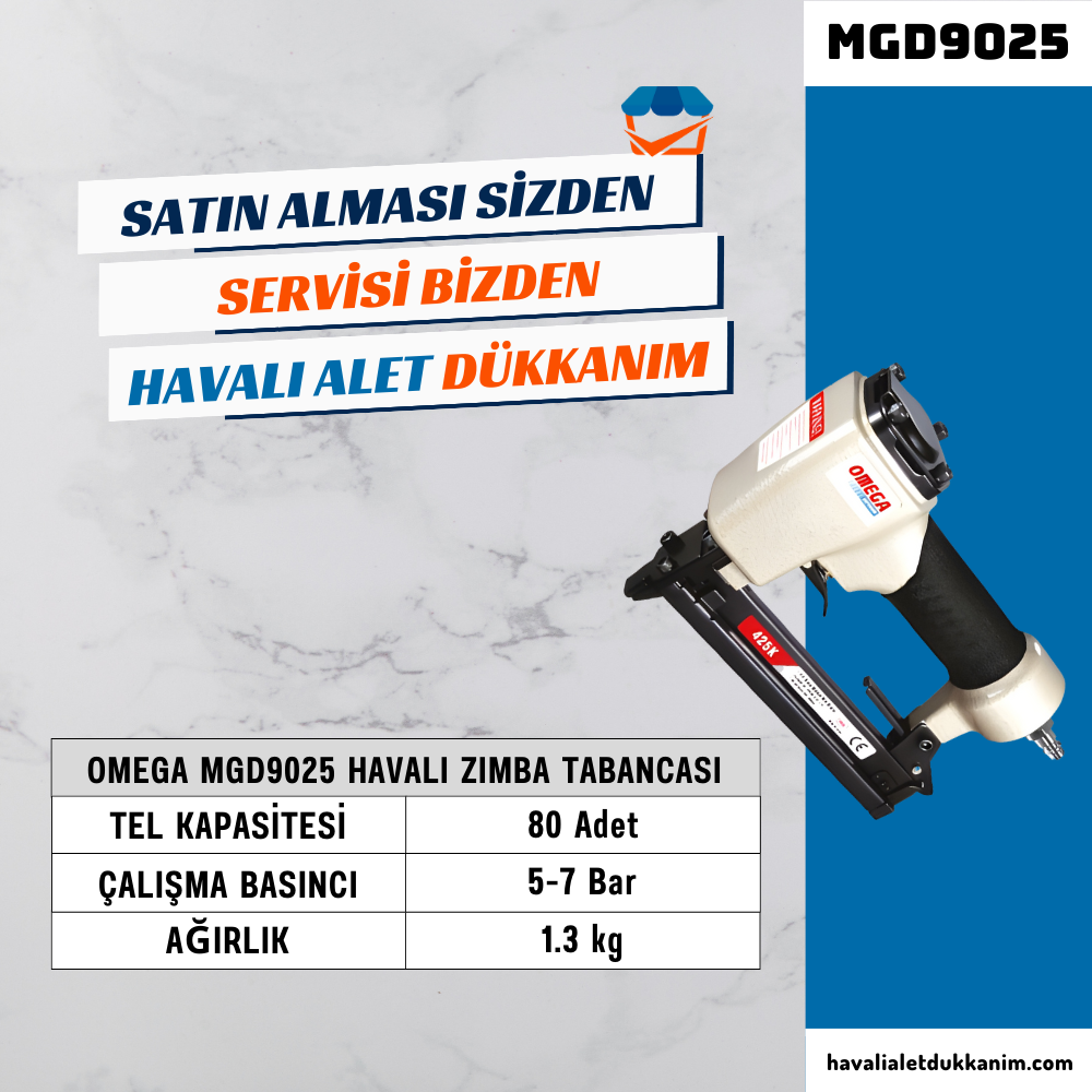 OMEGA MGD9025 U Zımba Tabancası 16-25 mm
