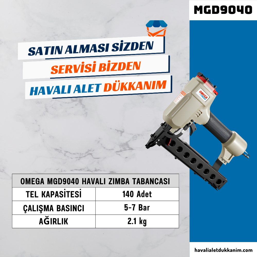 OMEGA MGD9040 U Zımba Tabancası 16-40 mm