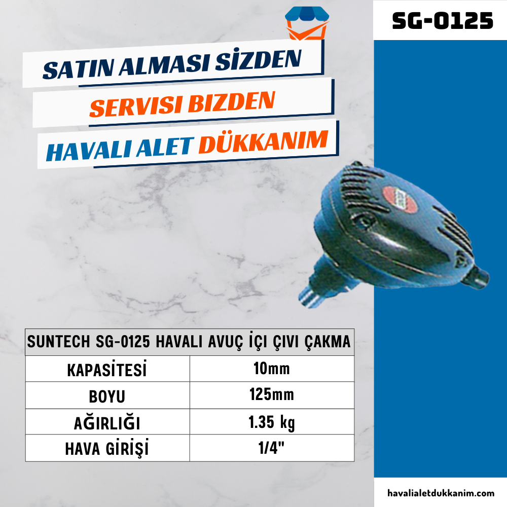 SUNTECH SG-0125 Havalı Avuç İçi Çivi Çakma