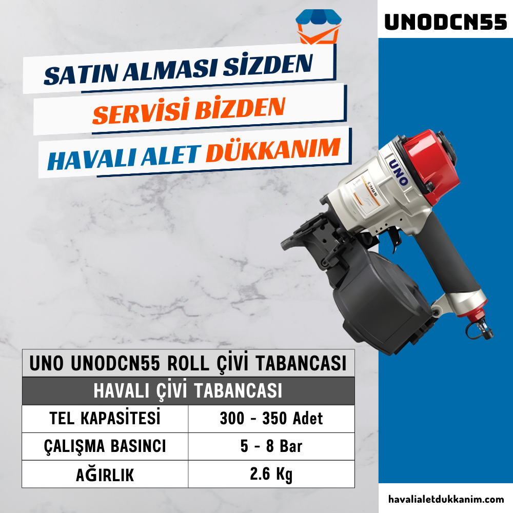 UNO UNODCN55 ROLL Çivi Tabancası 25-57 mm
