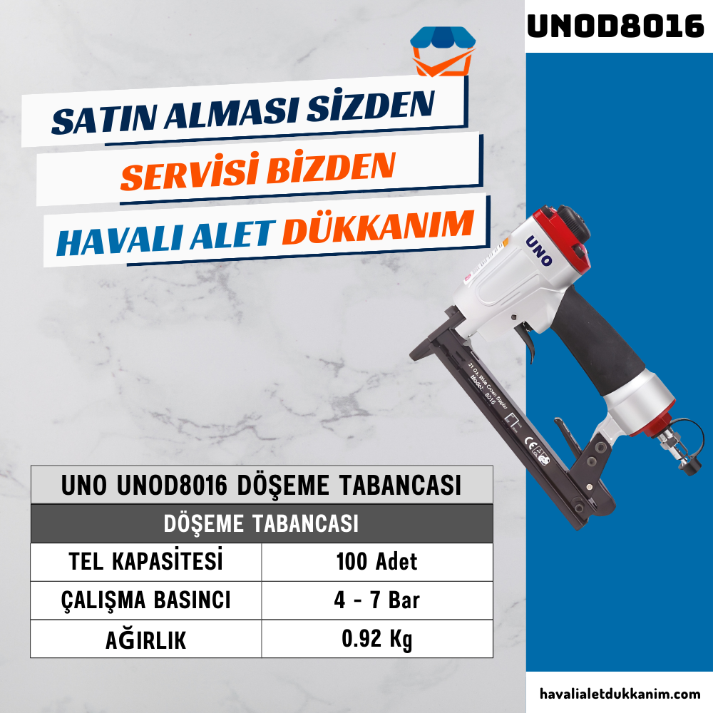 UNO UNOD8016 Döşeme Tabancası 6-16 mm