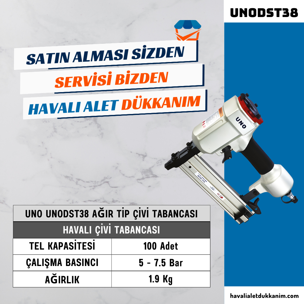 UNO UNODST38 Ağır Tip Çivi Tabancası 18-38 mm