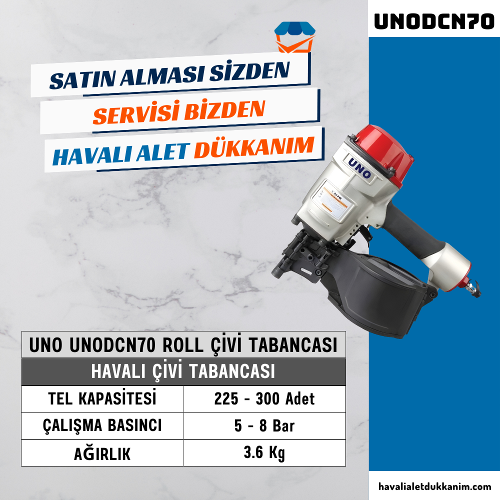 UNO UNODCN70 ROLL Çivi Tabancası 45-70 mm