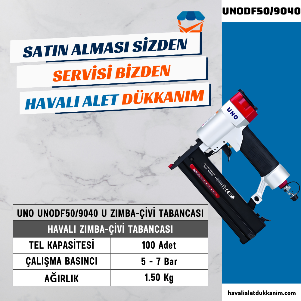 UNO UNODF50/9040 U Zımba-Çivi Tabancası 25-40 mm