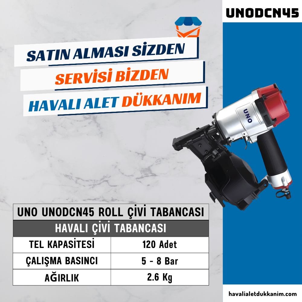 UNO UNODCN45 ROLL Çivi Tabancası 22-45 mm