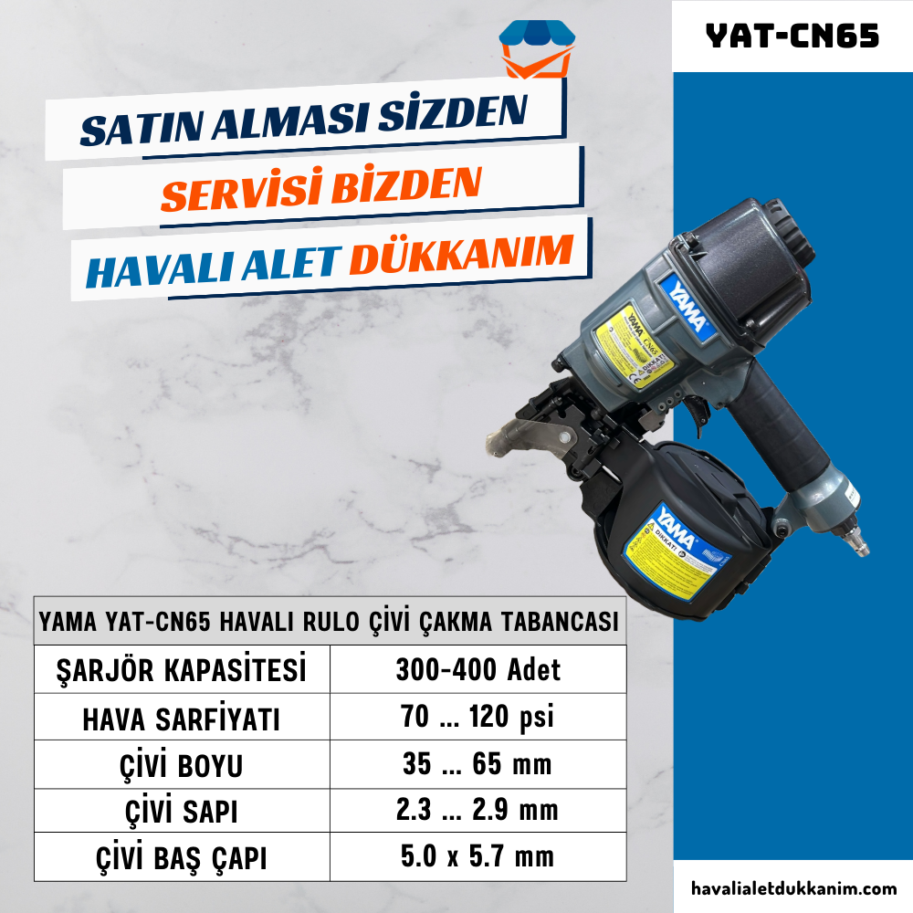 YAMA YAT-CN65 Havalı Rulo Çivi Çakma Tabancası