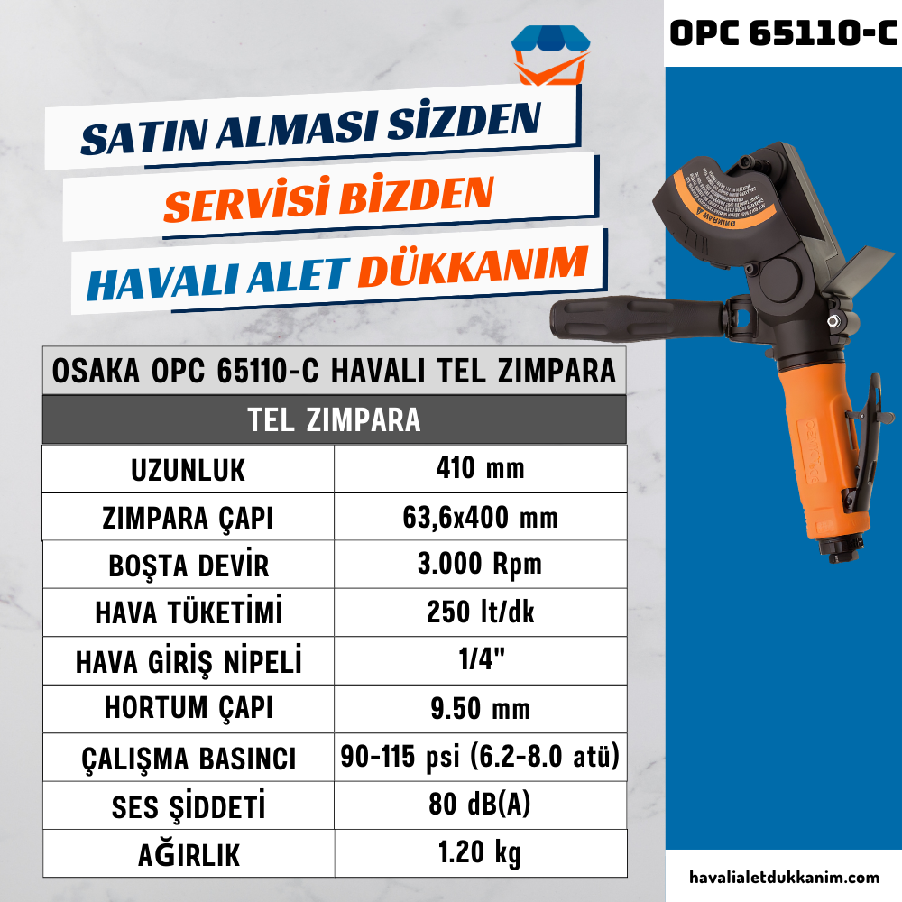 OSAKA OPC 65110-C Havalı Tel Zımpara