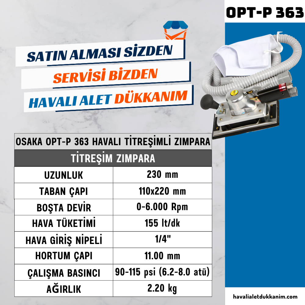 OSAKA OPT-P 363 Havalı Titreşimli Zımpara