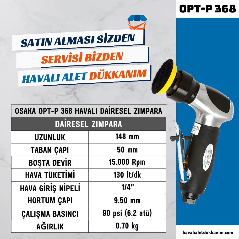 OSAKA OPT-P 368 Havalı Daire Zımpara