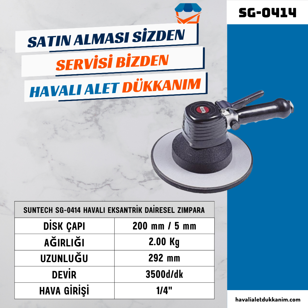SUNTECH SG-0414 Havalı Eksantrik Dairesel Zımpara
