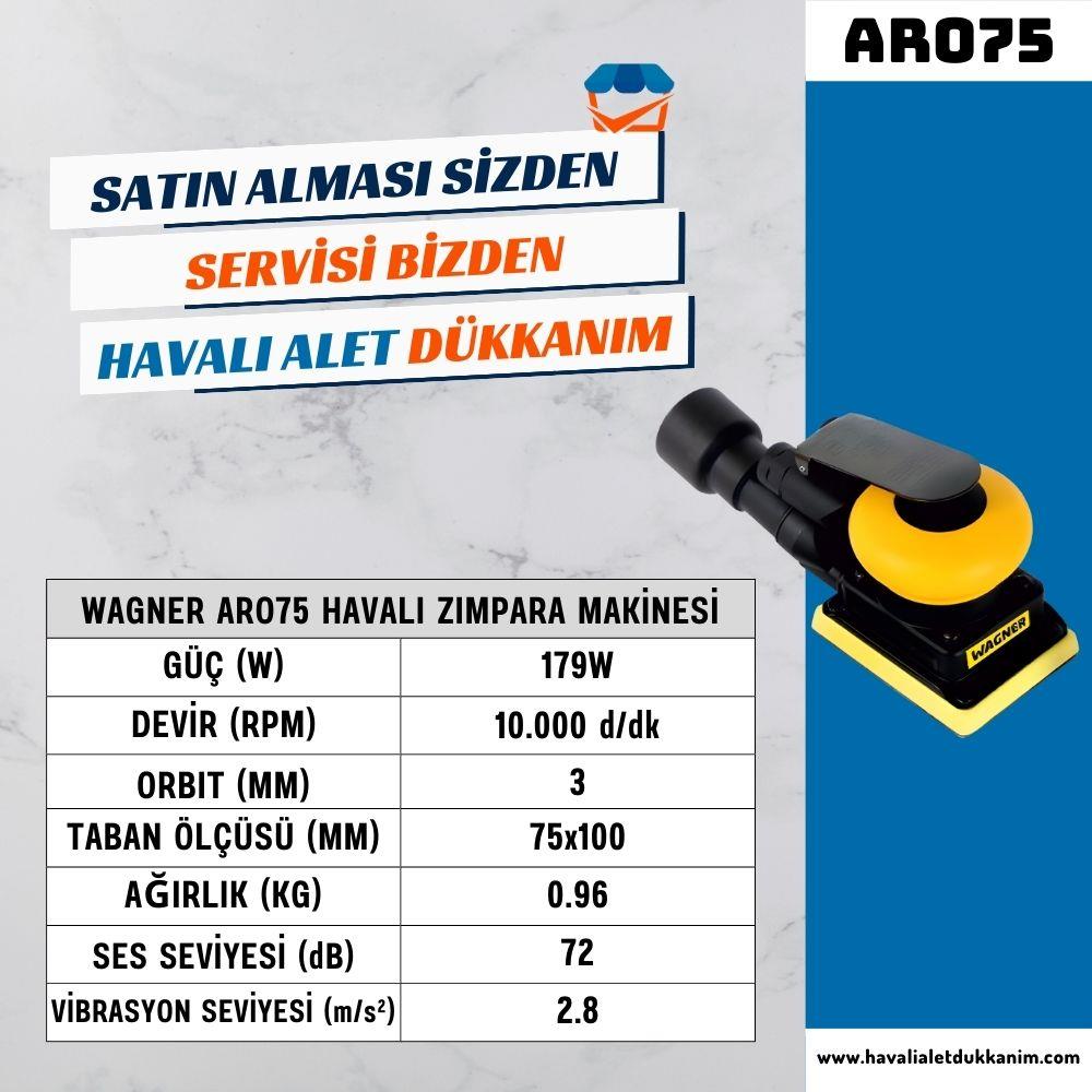 WAGNER ARO75 Havalı Zımpara Makinesi 75x100 mm