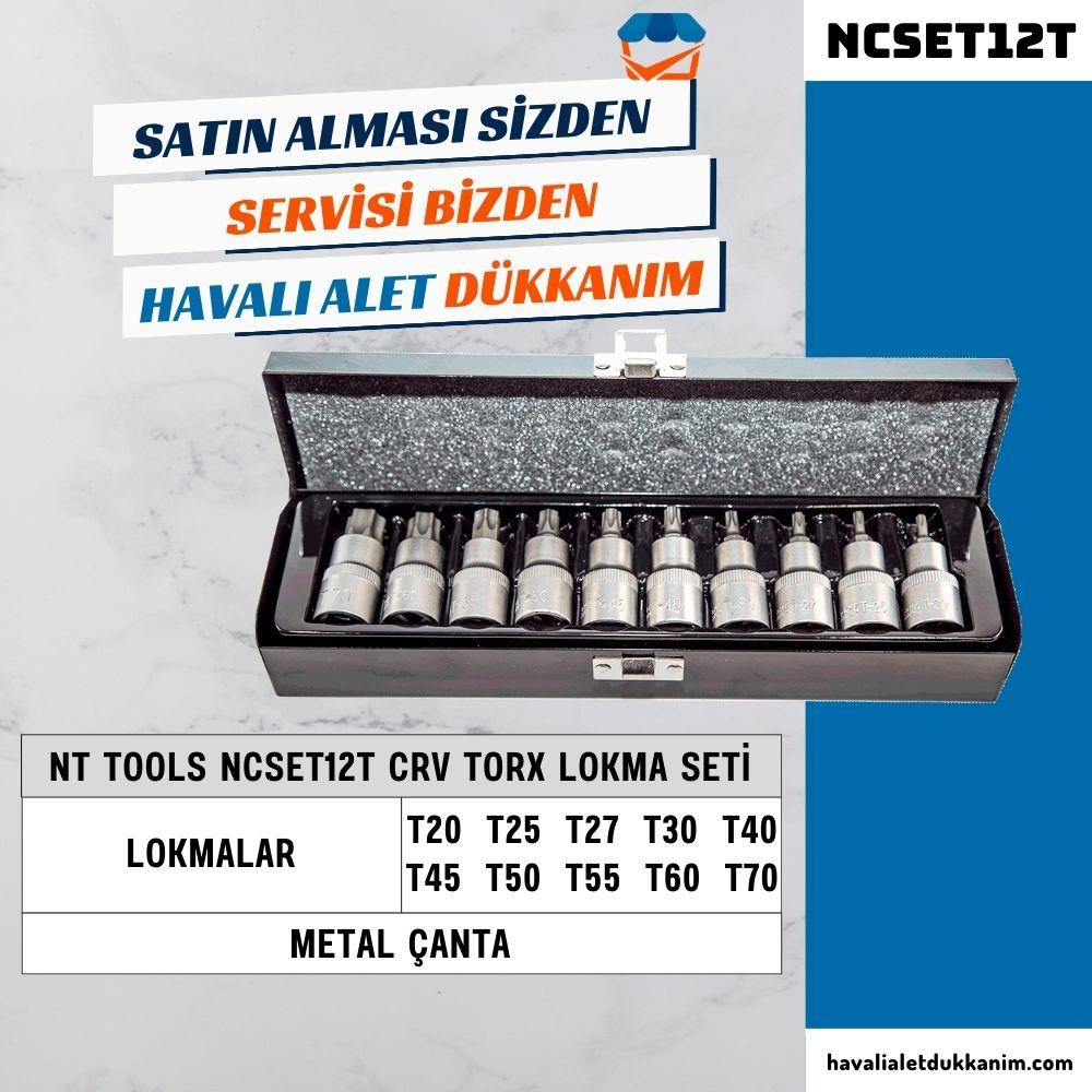 NT Tools NCSET12T CrV Torx Lokma Seti 11 Parça 1/2
