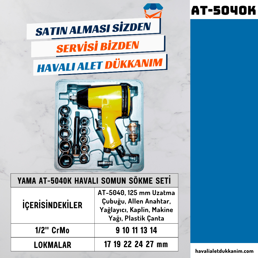 YAMA AT-5040K Havalı Somun Sökme Seti 1/2