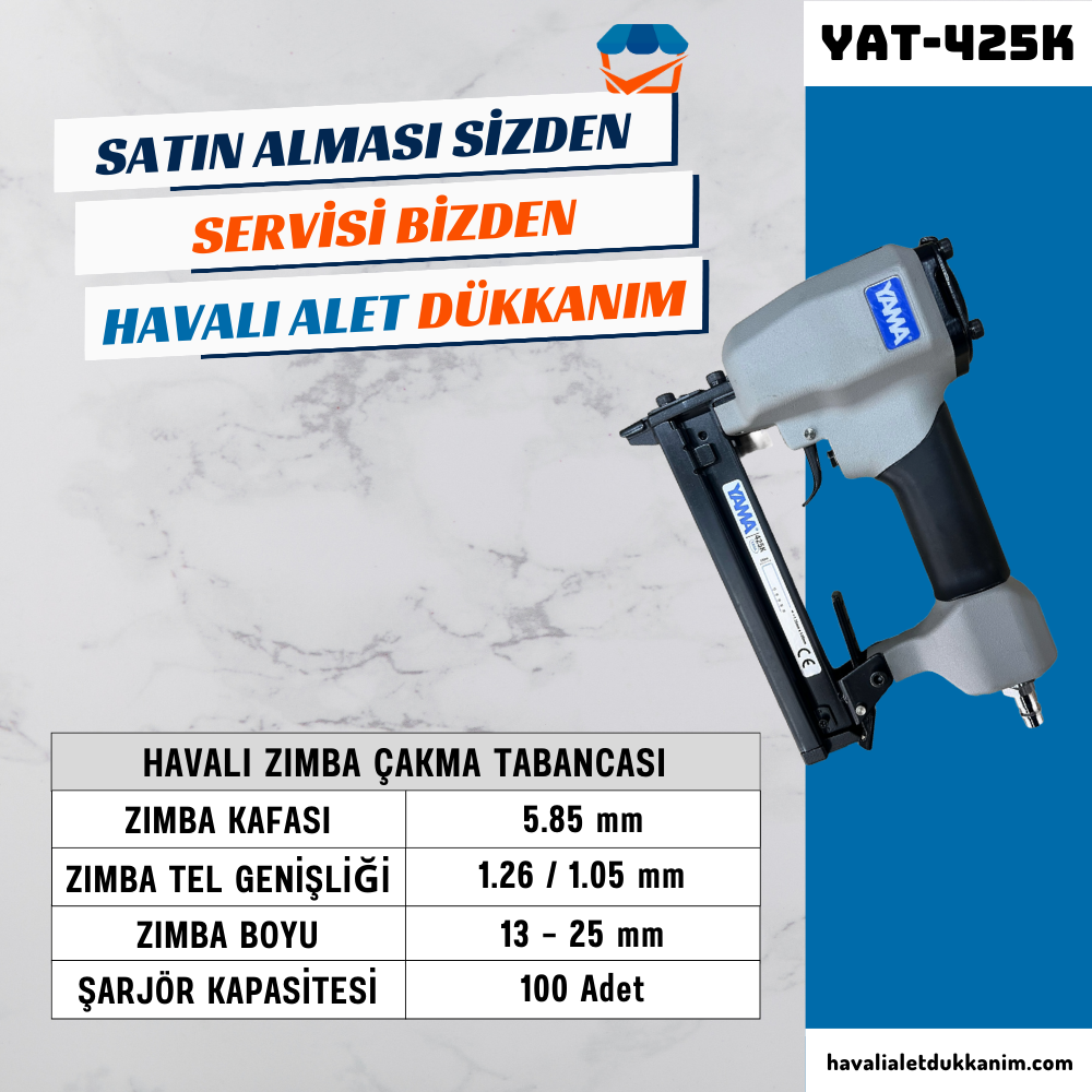 YAMA YAT-425K Havalı Zımba Tabancası 13-25 mm
