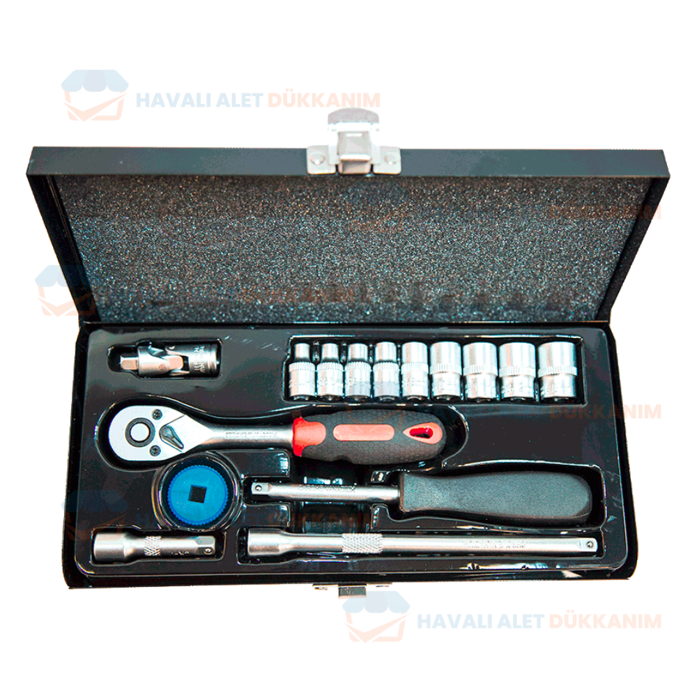 NT Tools NCSET114 Altı Köşe CrV Lokma Seti 16 Parça 1/4