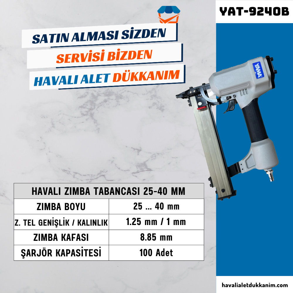 YAMA YAT-9240B Havalı Zımba Tabancası 25-40 mm