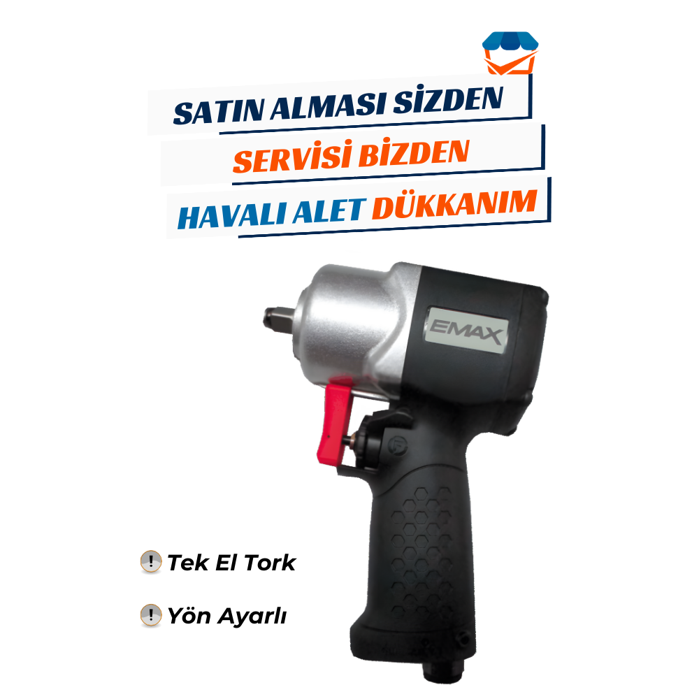 EMAX ET-1593 Havalı Mini Kompozit Somun Sökme 3/8