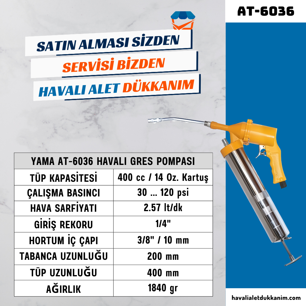 YAMA AT-6036 Havalı Gres Pompası 400 cc