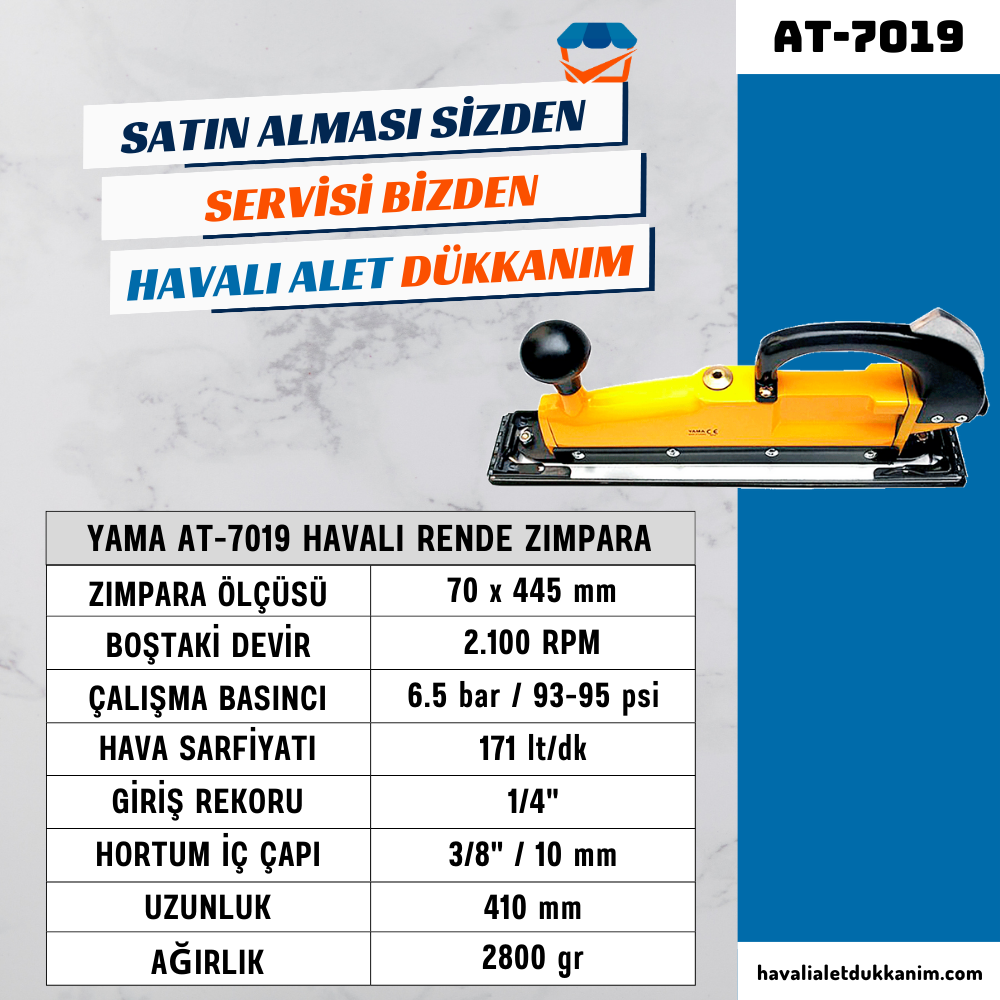 YAMA AT-7019 Havalı Rende Zımpara