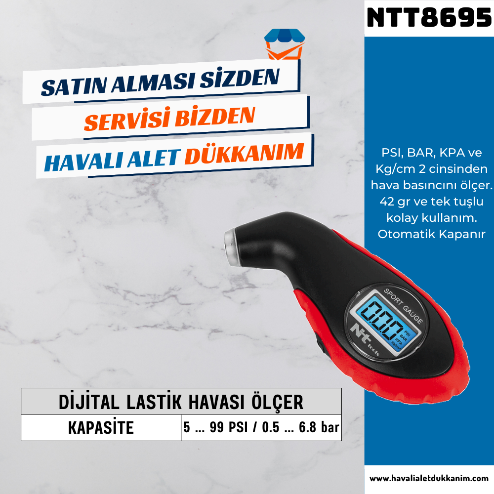 NT Tools NTT8695 Dijital Lastik Havası Ölçer