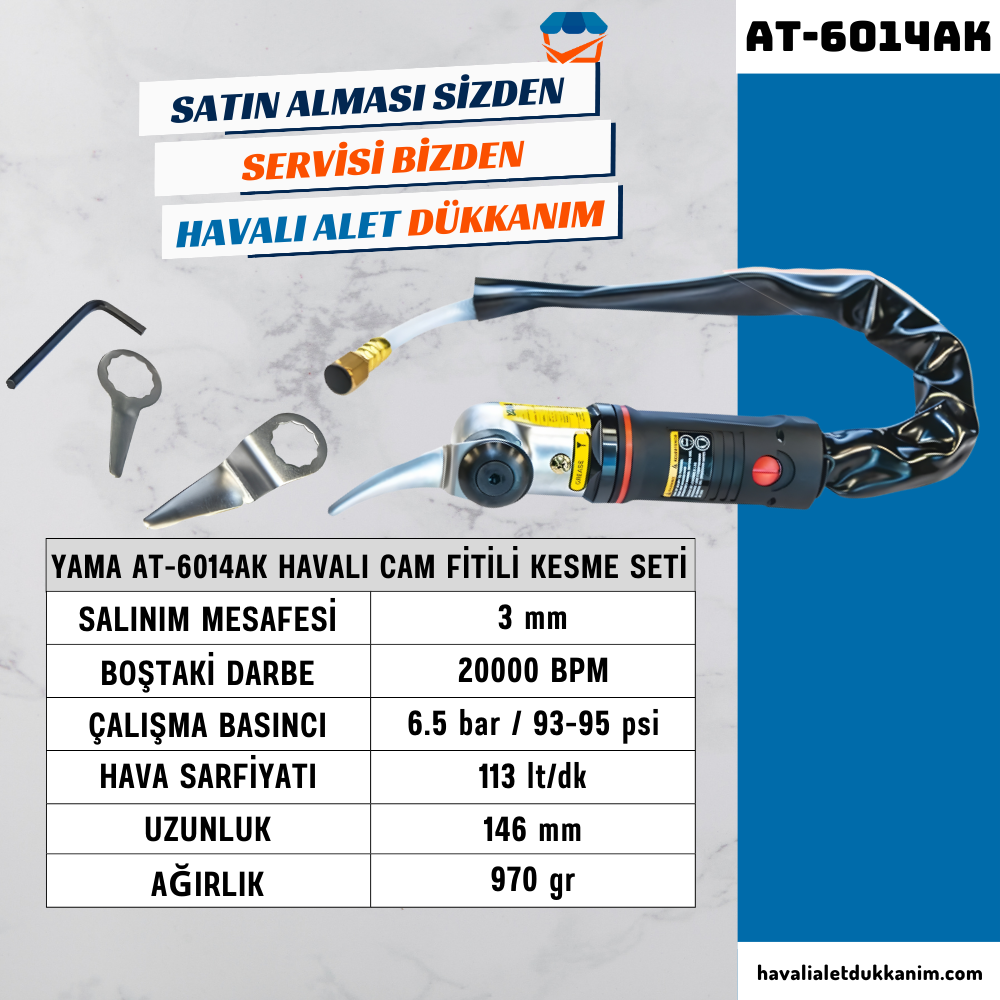 YAMA AT-6014AK Havalı Cam Fitili Kesme Seti