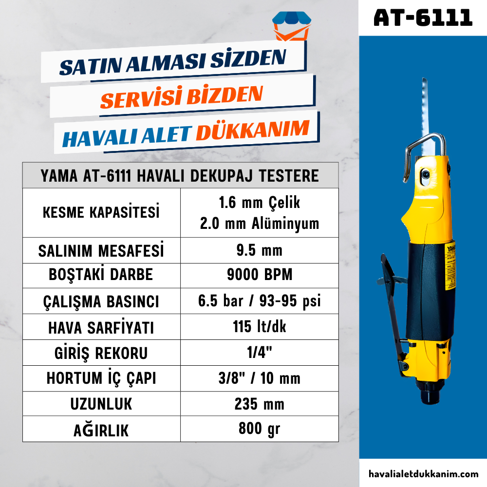 YAMA AT-6111 Havalı Dekupaj Testere