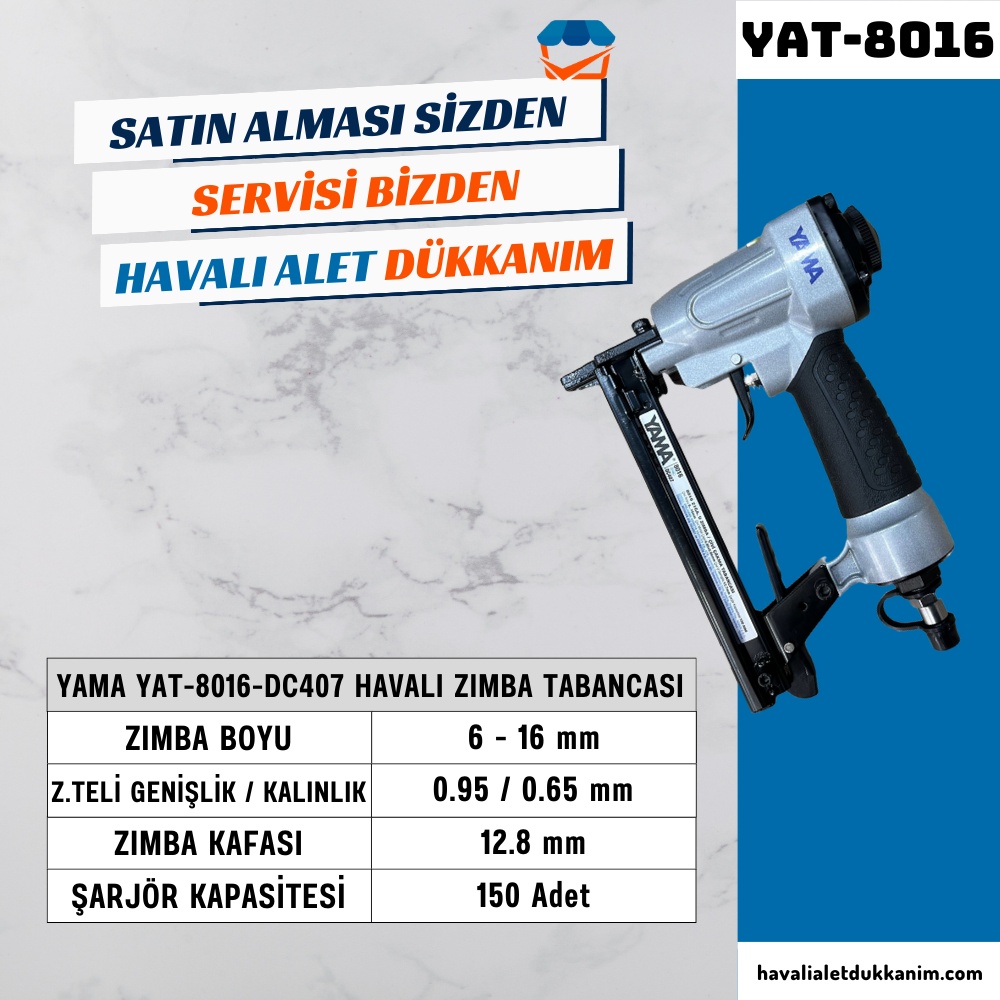 YAMA YAT-8016-DC407 Havalı Zımba Tabancası