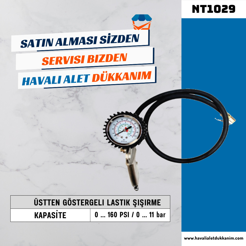 NT Tools NT1029 Üstten Göstergeli Lastik Şişirme