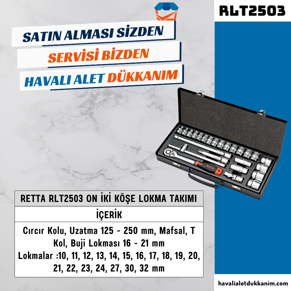 RETTA RLT2503 On İki Köşe Lokma Takımı 25 Parça 1/2