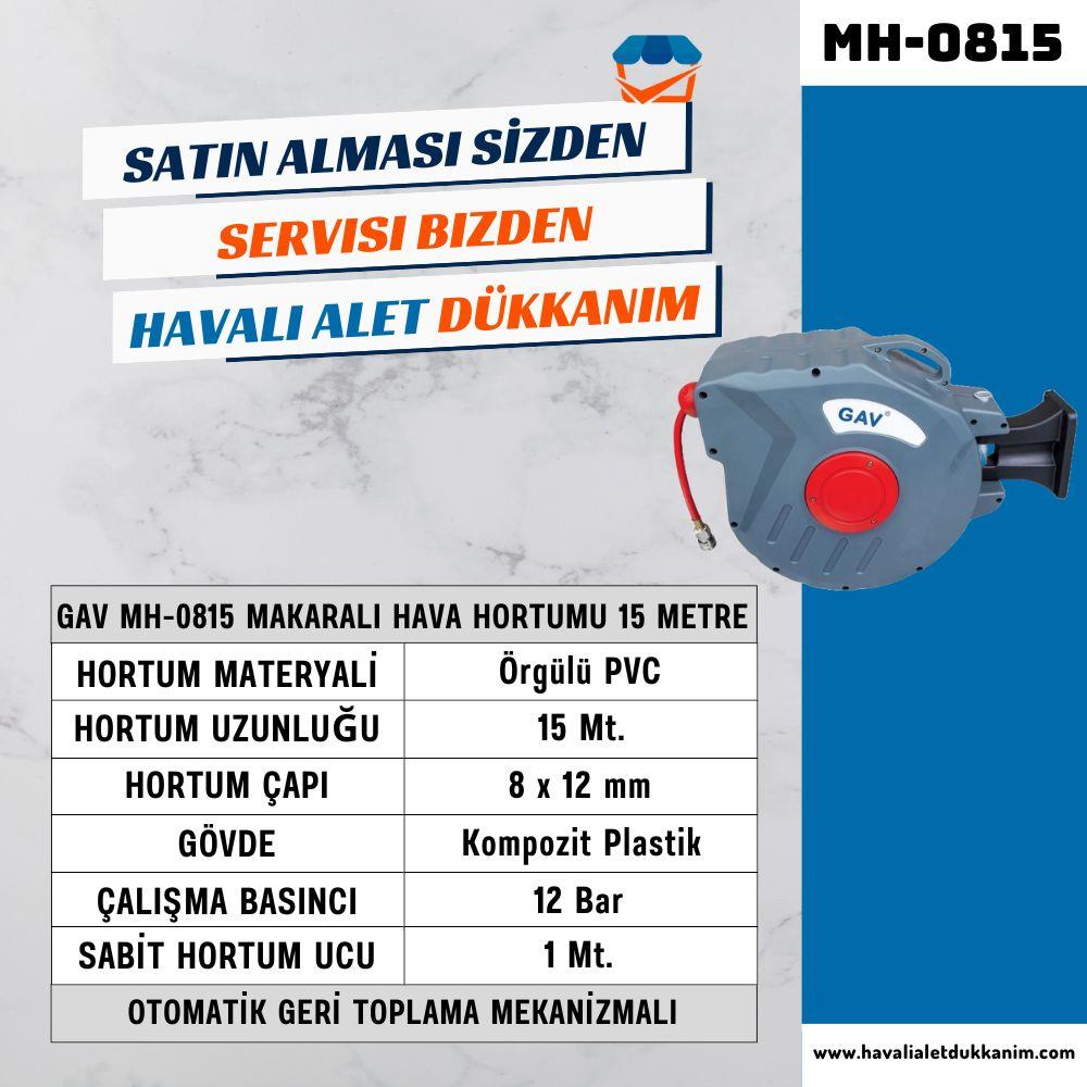 GAV MH-0815 Makaralı Hava Hortumu 15 Metre
