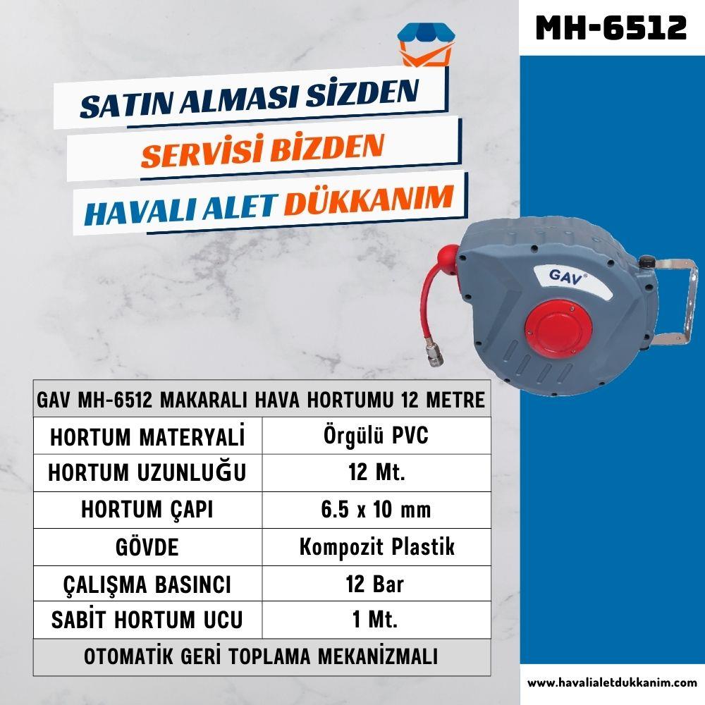 GAV MH-6512 Makaralı Hava Hortumu 12 Metre