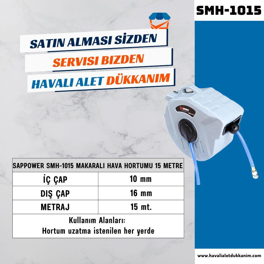 SAPPOWER SMH-1015 Makaralı Hava Hortumu 15 metre