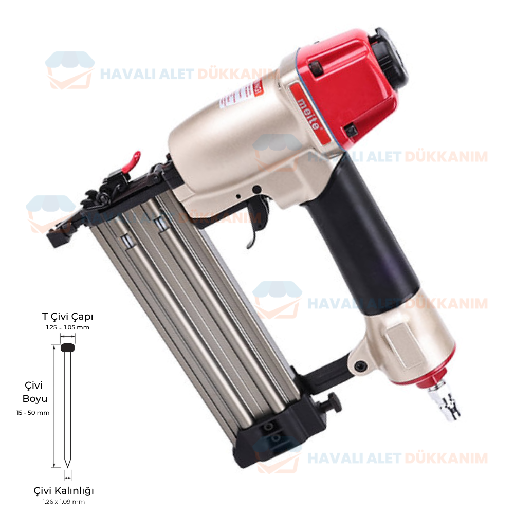 Meite YATM-F50C Havalı Brad Çivi Tabancası 15-50 mm