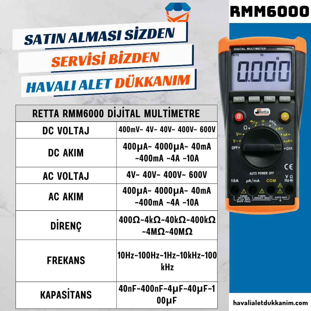 RETTA RMM6000 Dijital Multimetre