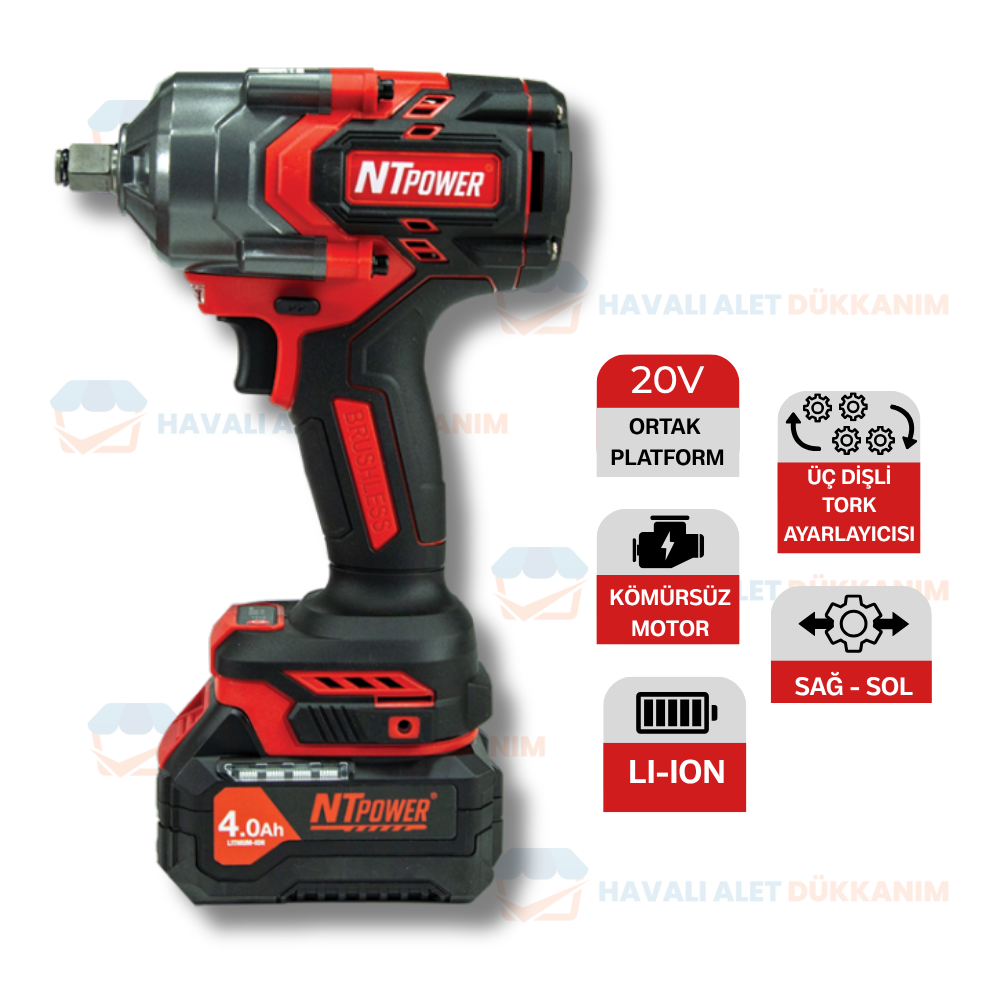 NTPOWER C-1020 Akülü Somun Sökme 1/2