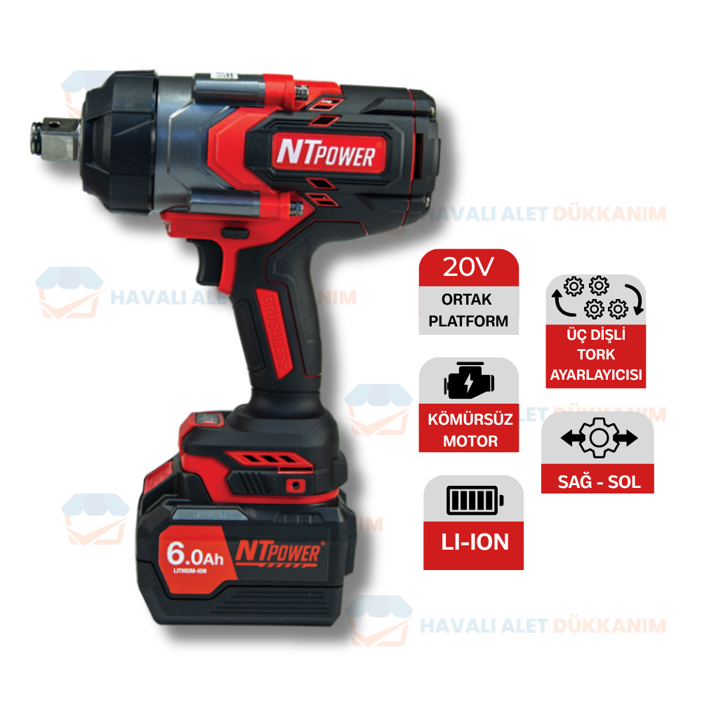 NTPOWER C-1050 Akülü Somun Sökme 3/4